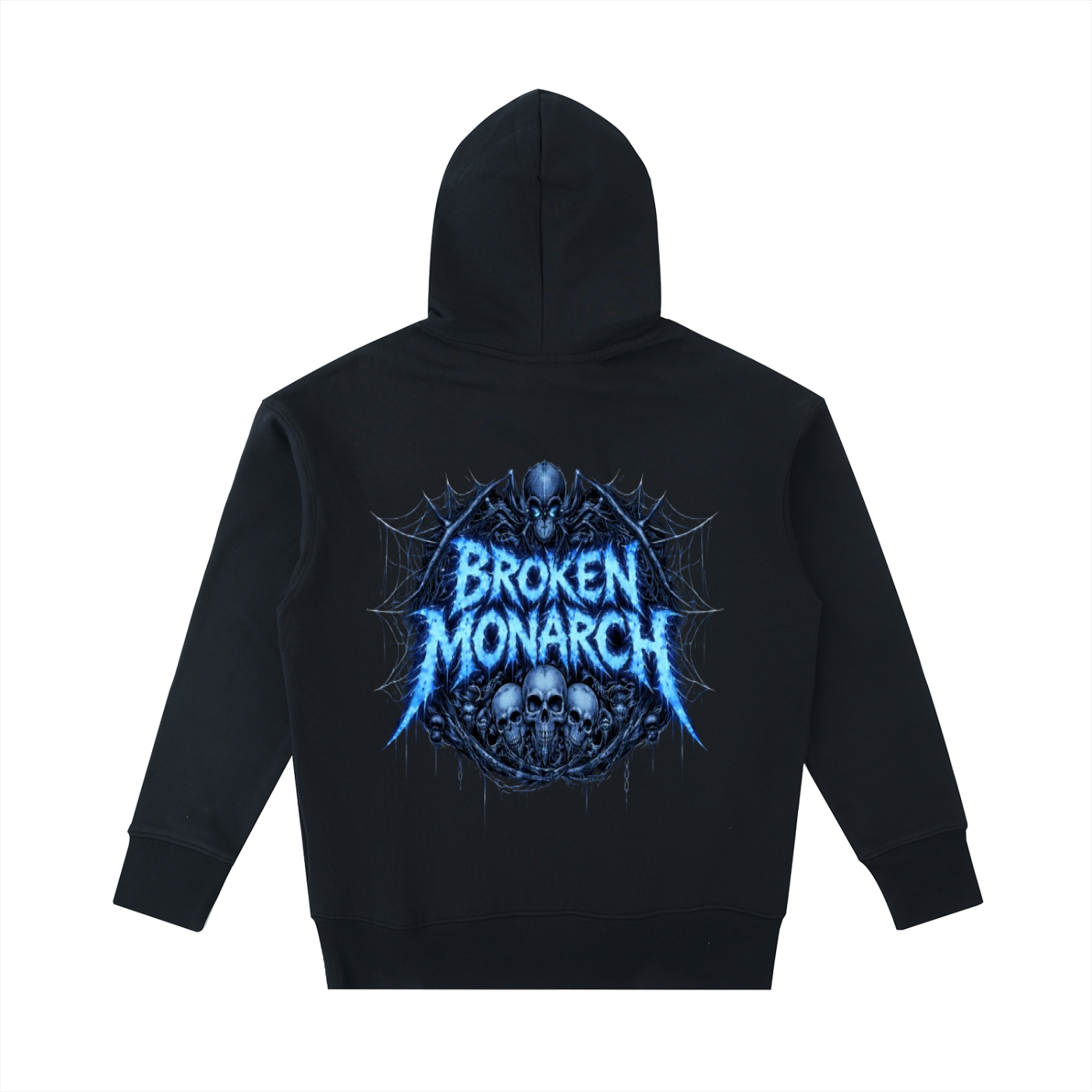 BROKEN MONARCH hoodie blue DEATH
